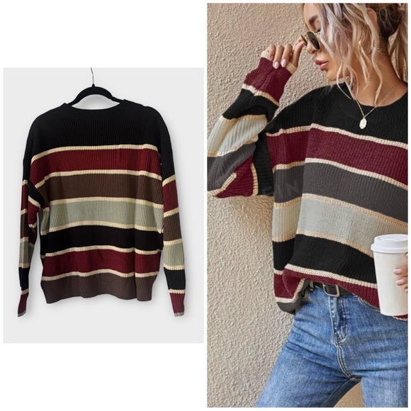 Cupshe Sweaters - NEW Cupshe Striped Multicolor Women's Sweater Size Medium